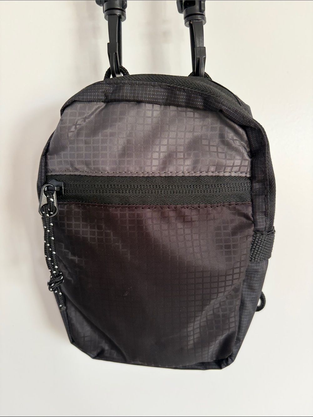 Men's Black Compact Crossbody Belt Bag - Minimal Everyday Carry